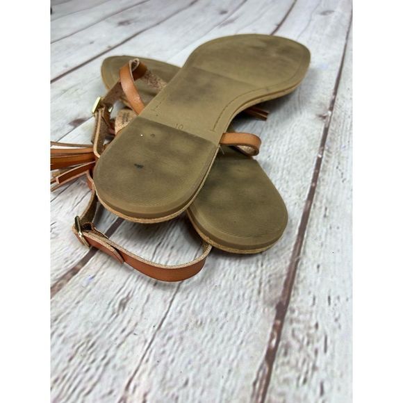 Two pair of sandals women’s one tan and the other brown size 10￼ - Picture 9 of 9